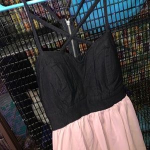 High low strappy dress